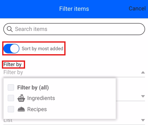 Kafoodle - Mobile Stock Take Tab New Stock Take Filter by 1 of 2.png