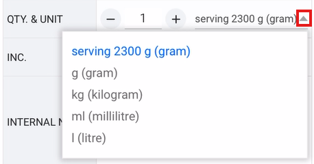 Kafoodle - Mobile Wastage Tab QTY & UNIT.png