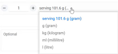 Kafoodle - Wastage Tab Stock Waste add items UNIT size.png
