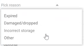 Kafoodle - Wastage Tab Stock Waste add  items Reason.png