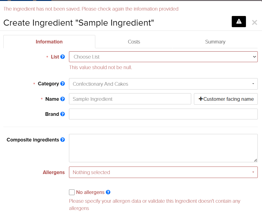 Kafoodle - Recipe Management - Create Ingredient page.png