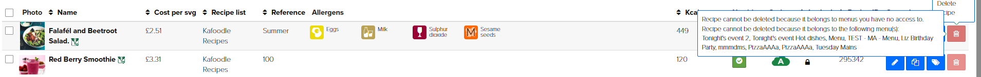 Kafoodle - Recipe Management - Delete Recipe - Error 1.png