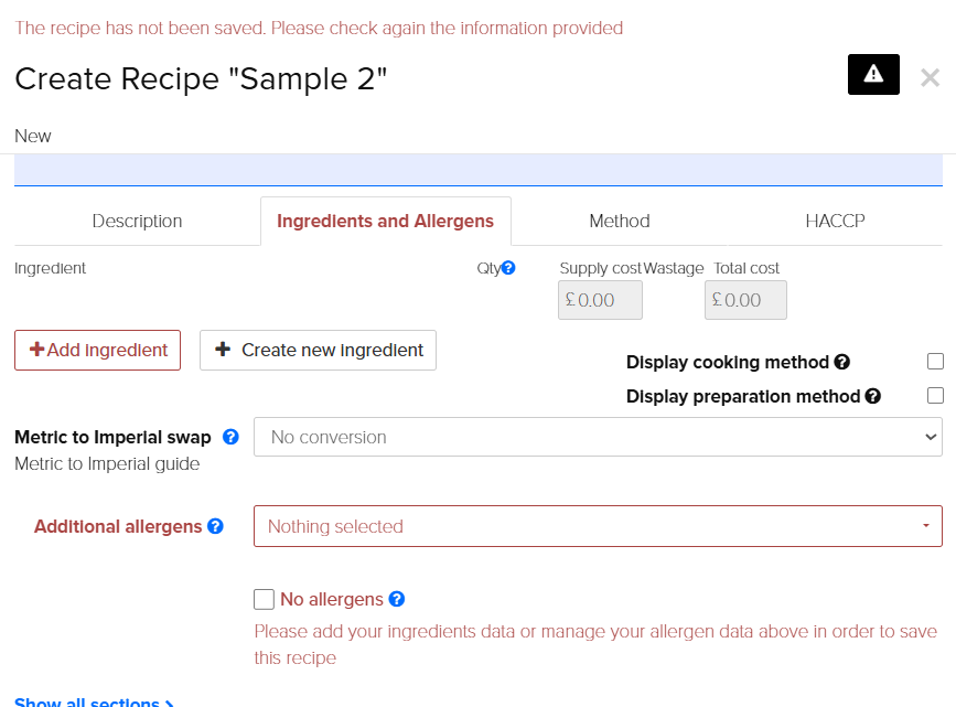 Kafoodle - Recipe Management - Create Recipe Error 2.png