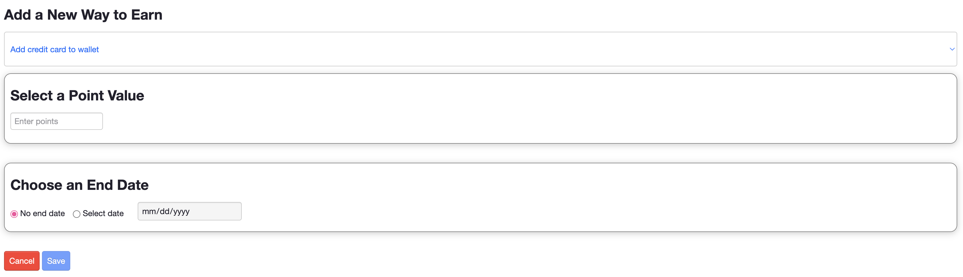 ADM - Rewards - Add Credit Card to Wallet Create