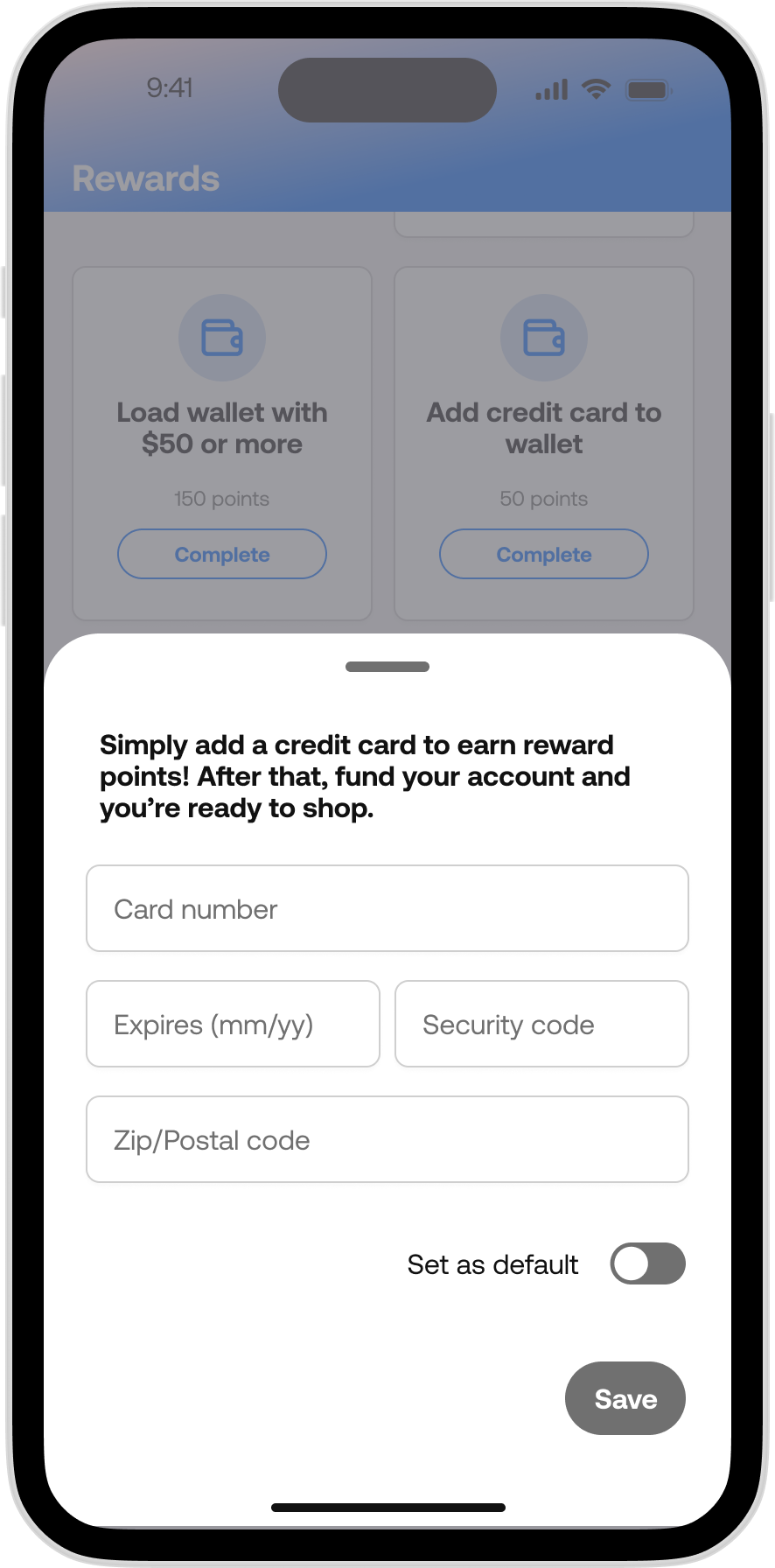 365Pay - Rewards - Add Credit Card to Wallet