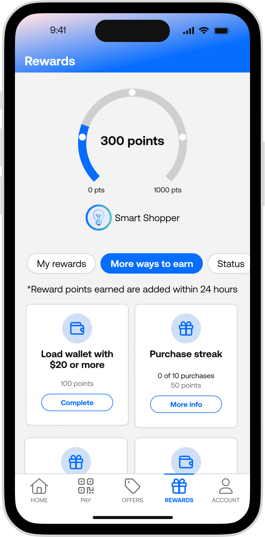 365Pay - Rewards - Main Page - Load Wallet with X or More