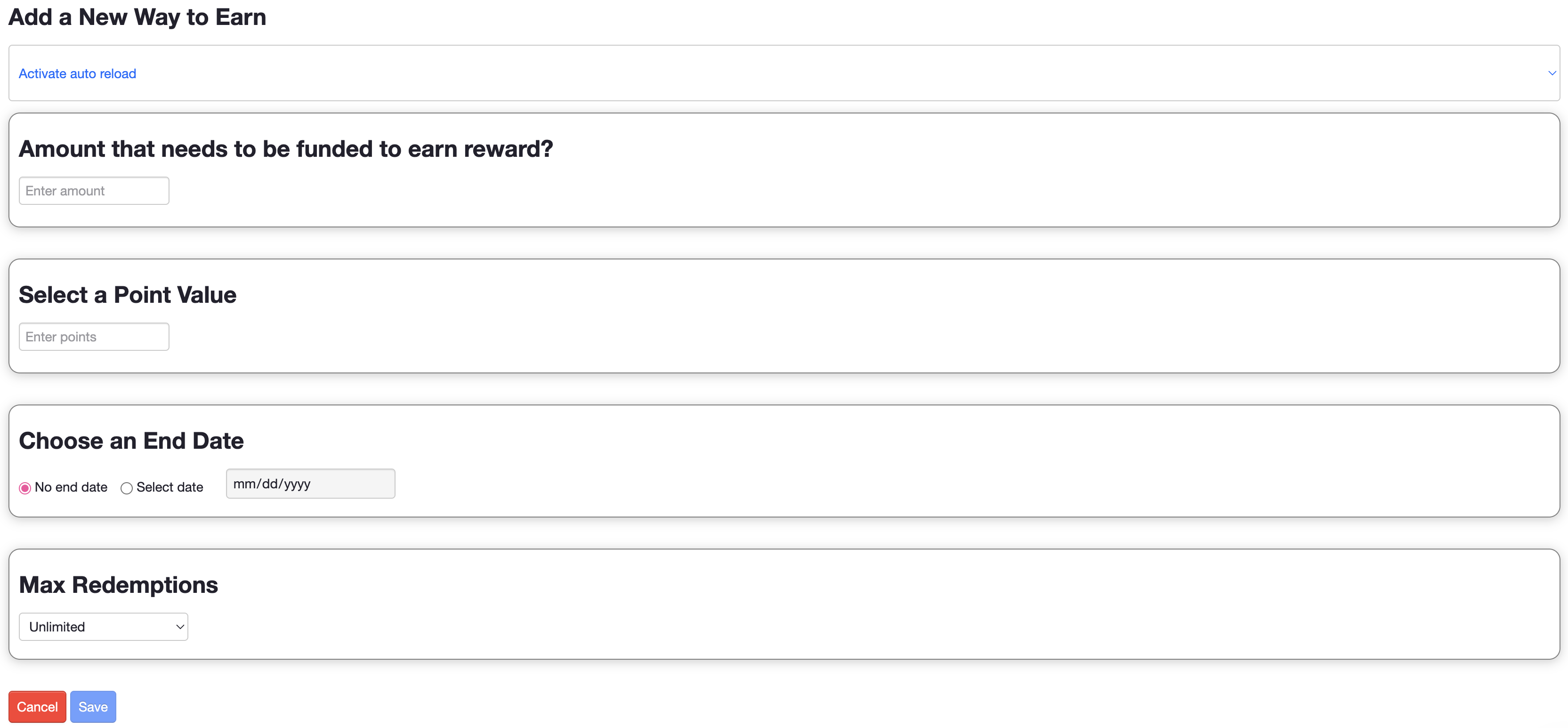 ADM - Rewards - Activate Auto Reload