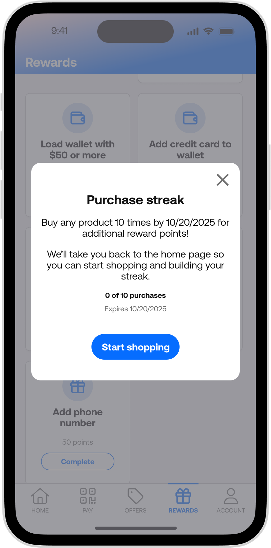 365Pay - Rewards - Purchase Streak