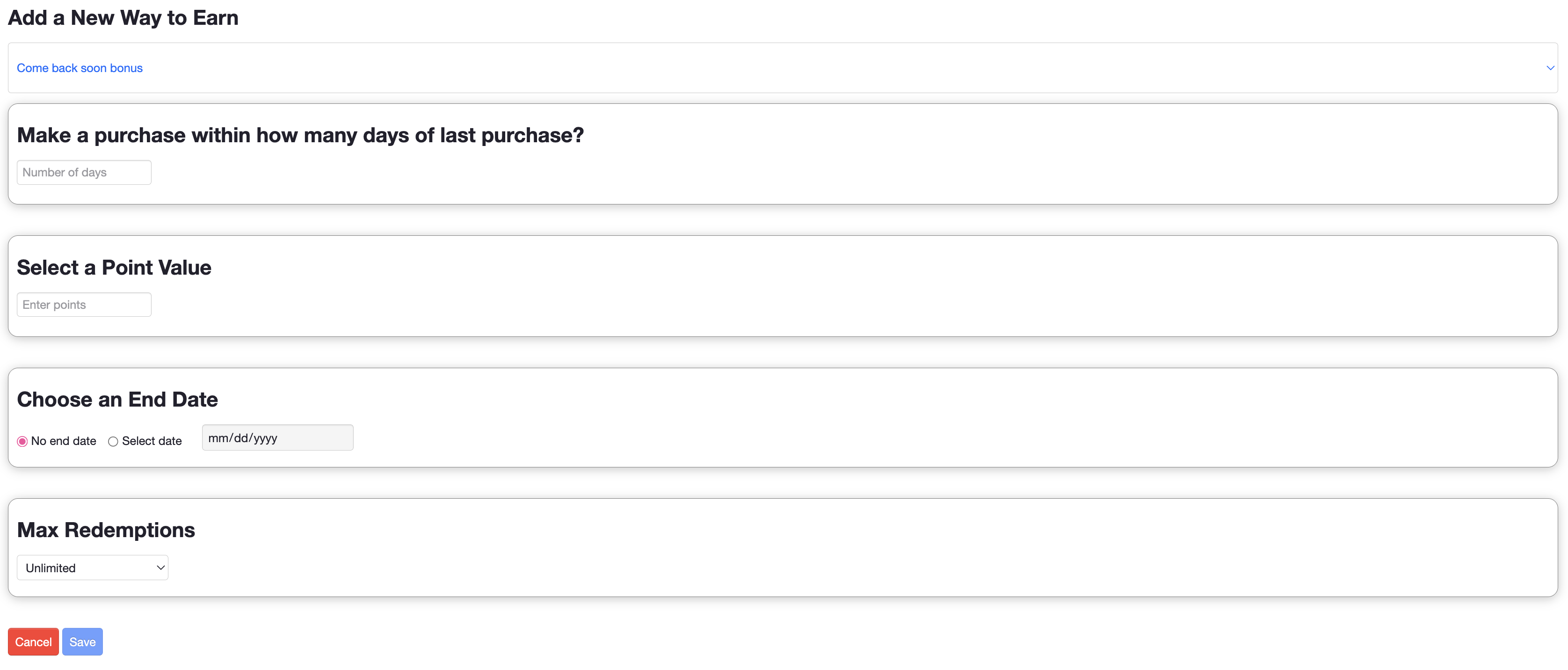 ADM - Rewards - Come Back Soon Bonus