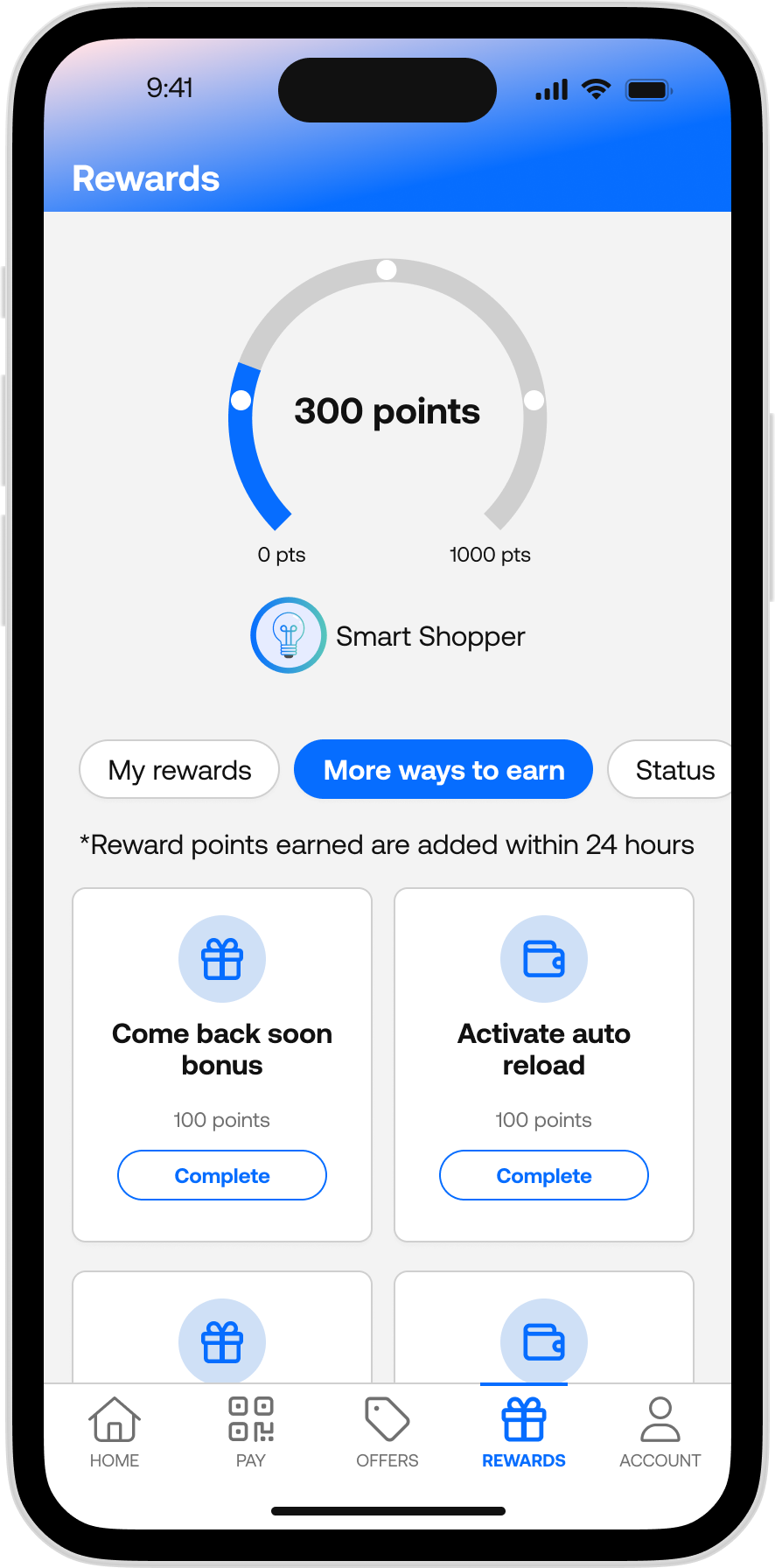 365Pay - Rewards - Main Page - Come Back Soon Bonus