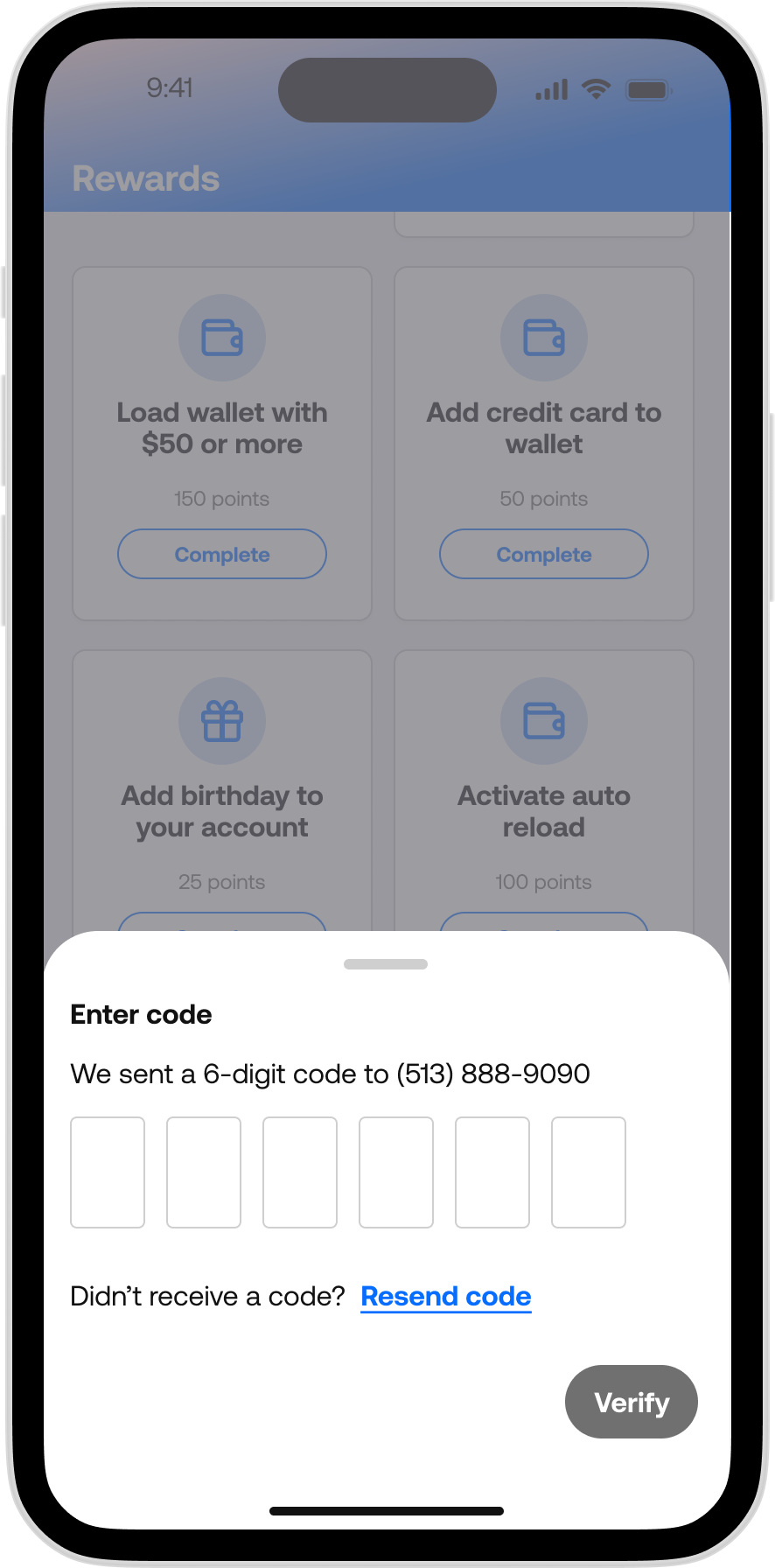 365Pay - Rewards - Add Phone Number Code