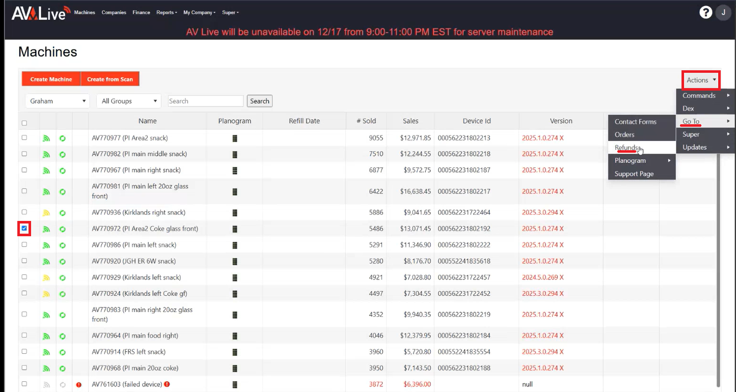 AV Live - Go To Refunds Action.png