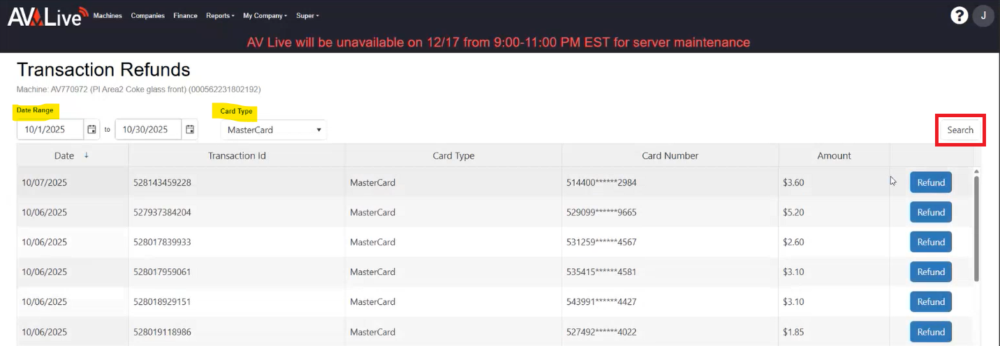 AV Live - Transactions Refunds.png