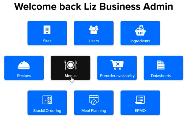 Kafoodle - Recipe and Menu Management Module - Menus highlighted.png