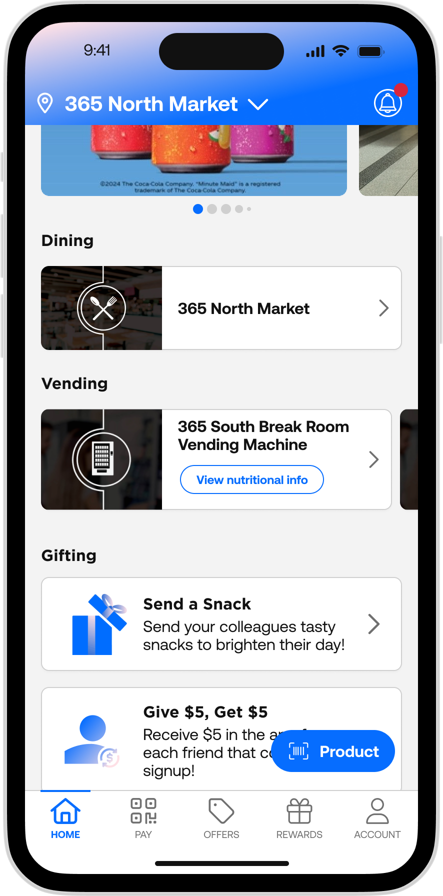 365Pay - Vending Main Page 