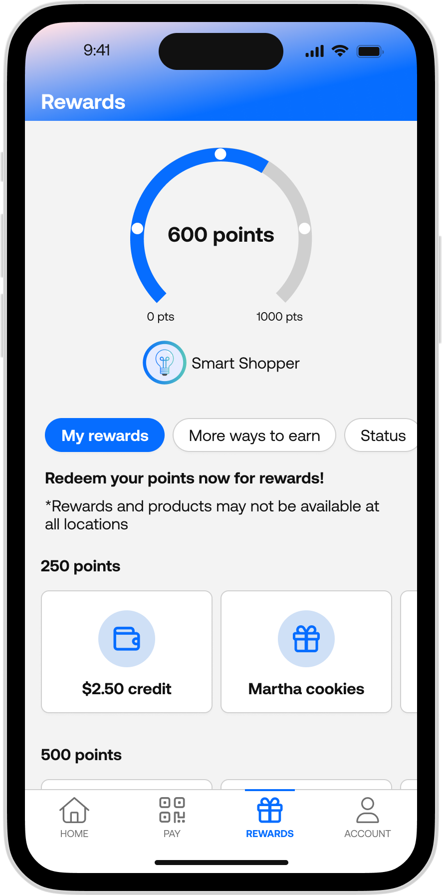 365Pay - My Rewards Page 