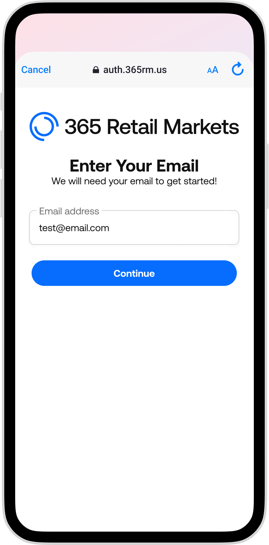 365Pay - Accept Referral Enter Email 