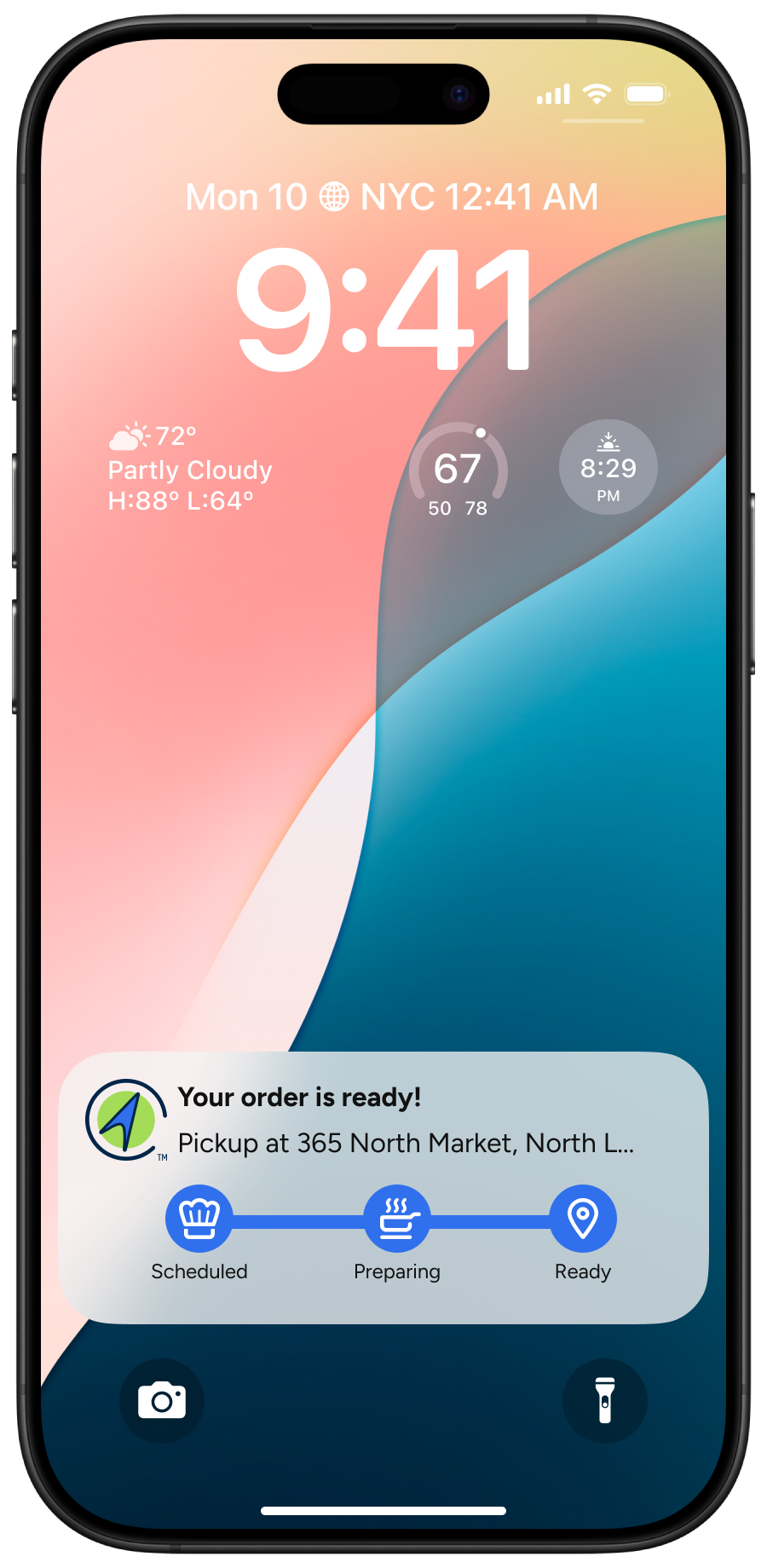 Refive - Dining Order Tracker Lock Screen 