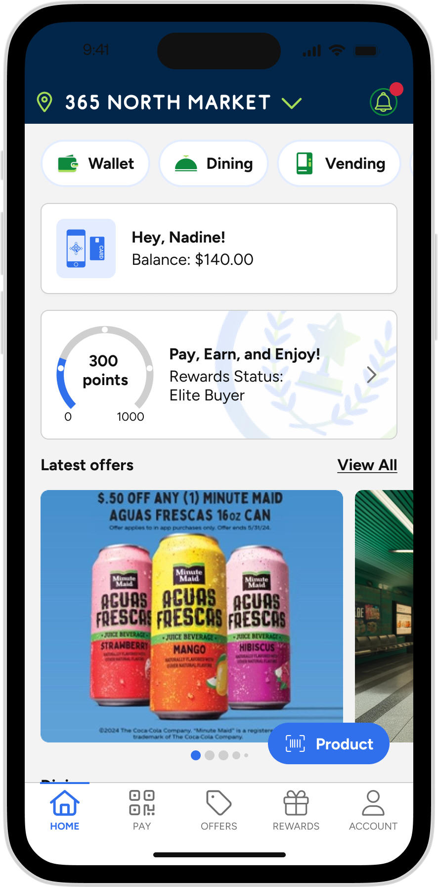 Refive - Home Page with Updated Rewards 
