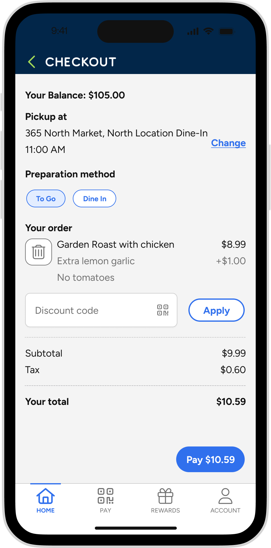 Refive - Dining Checkout 
