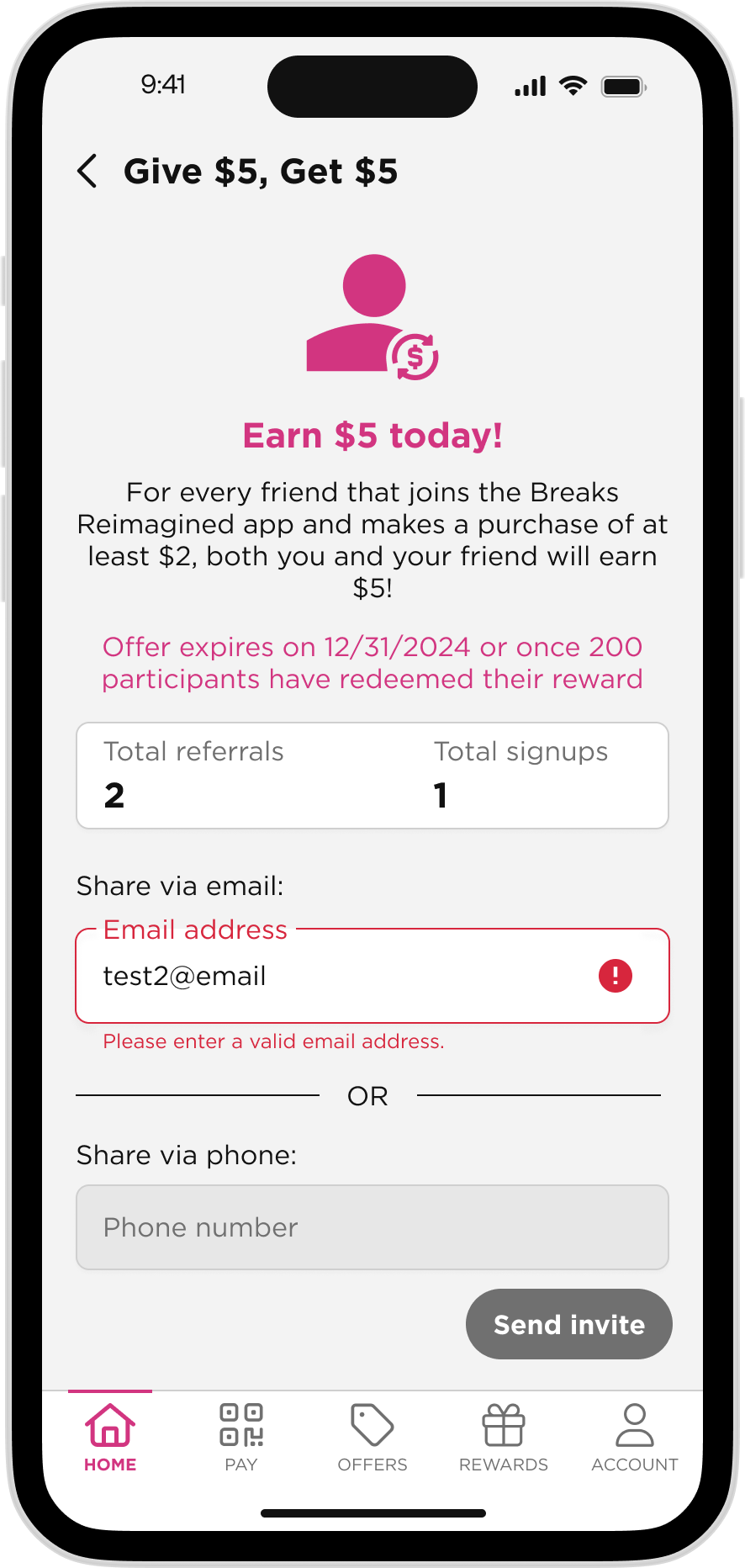 Breaks Reimagined app - Error States - Account Already Exists or Invalid Phone Number or Email - Image 3.png