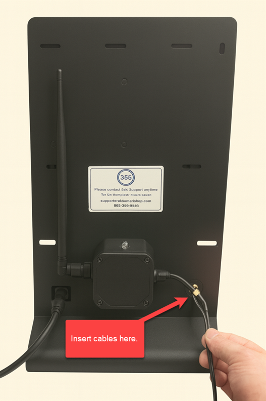 365RM Connect Installation Process - Installing Wi-Fi Antennas - cable chase holes and SMA cables.png