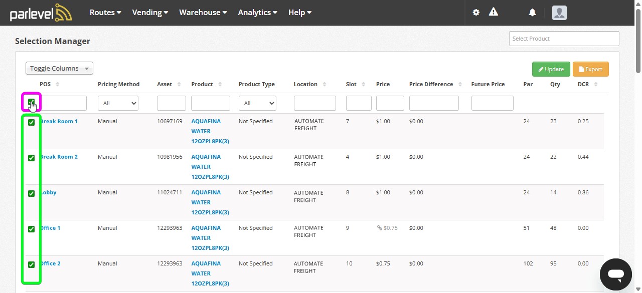 Parlevel - VMS Select Products