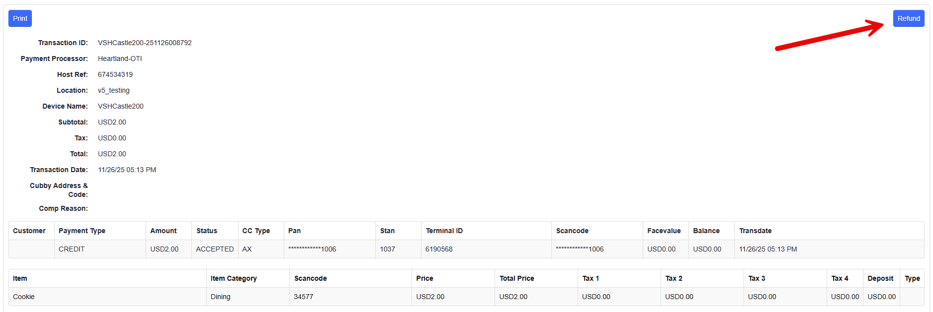ADM - Refund - Refund Button