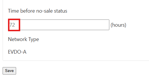 AVLive - Communication - Time Before No Sale Status Field