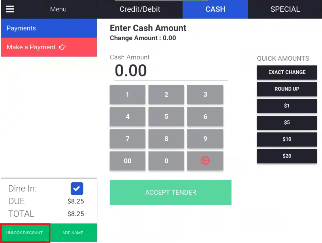 365Dining - Cashier Mode Unlock Discount button.png