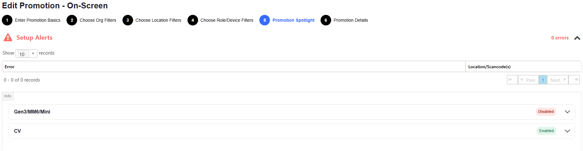 ADM - Promotion Spotlight Enable