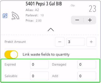 Parlevel - Stock App - Editing Waste Fields.png