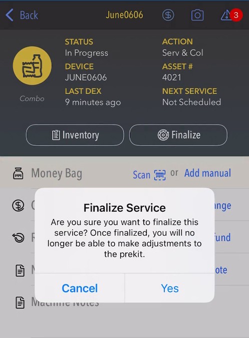 Stock App - Finalize Service
