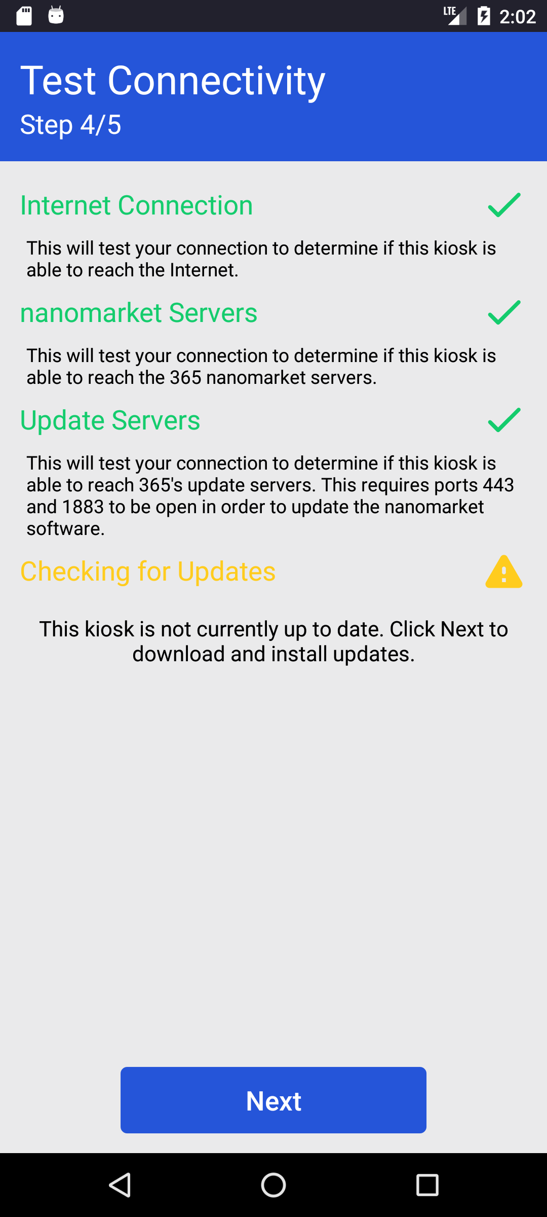PicoPlatform - Self Provisioner - Test Connectivity