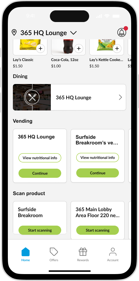 CK App - Home Page Scrolled