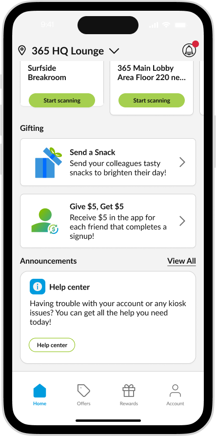 CK App - Home Page Bottom