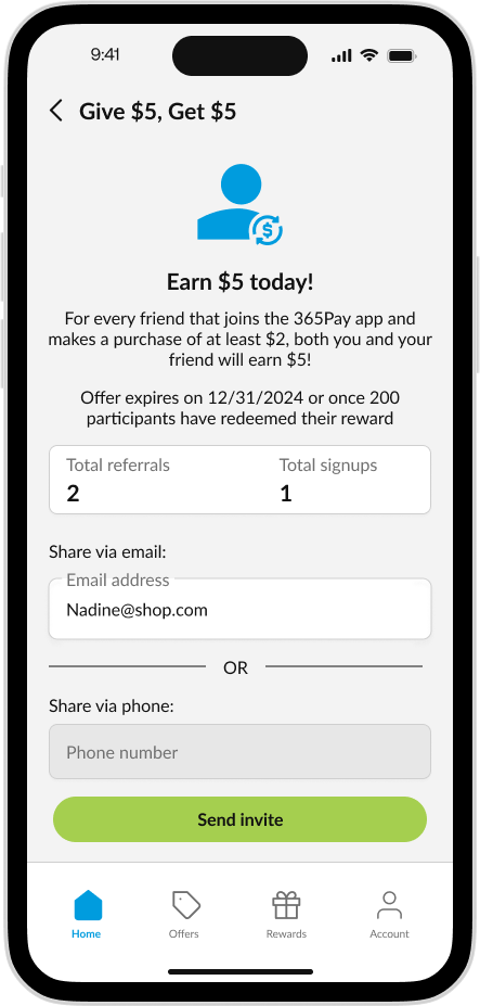 CK App - Referral Email Filled