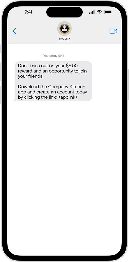 CK App - Referral Accept Text