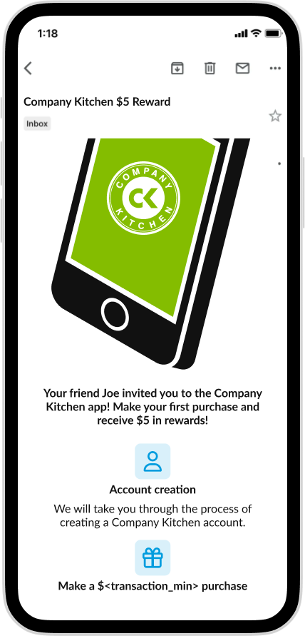 CK App - Referral Accept Email