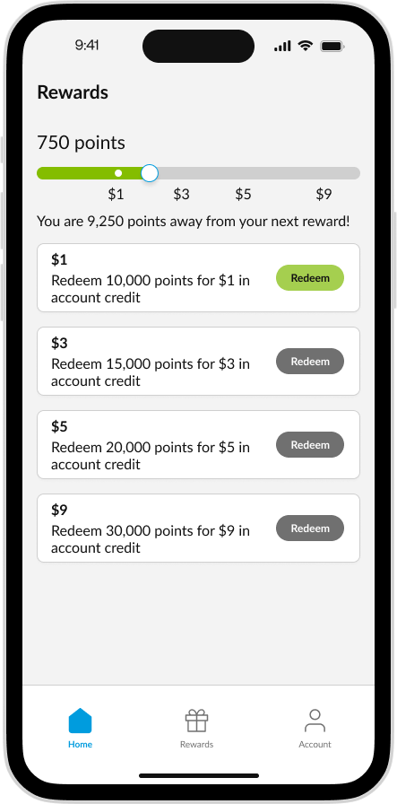 CK App - Legacy Rewards Page