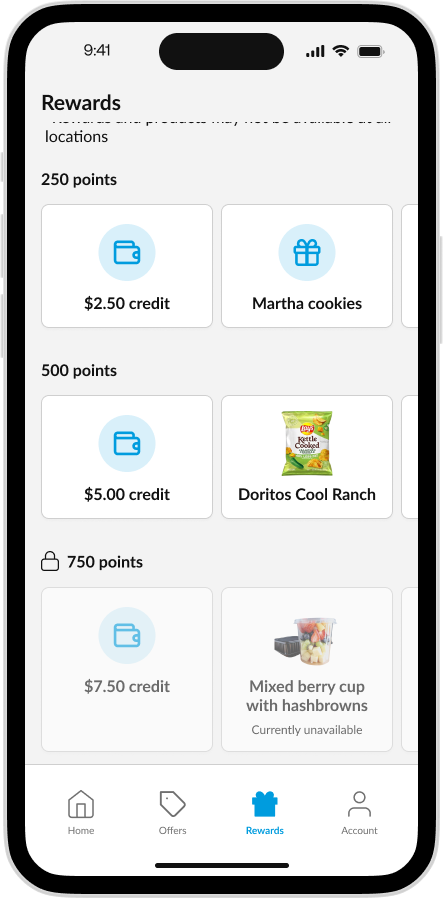 CK App - Enhanced Rewards My Rewards Scrolled