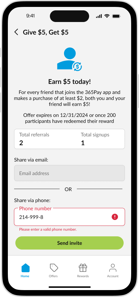 CK App - Referral Error Phone