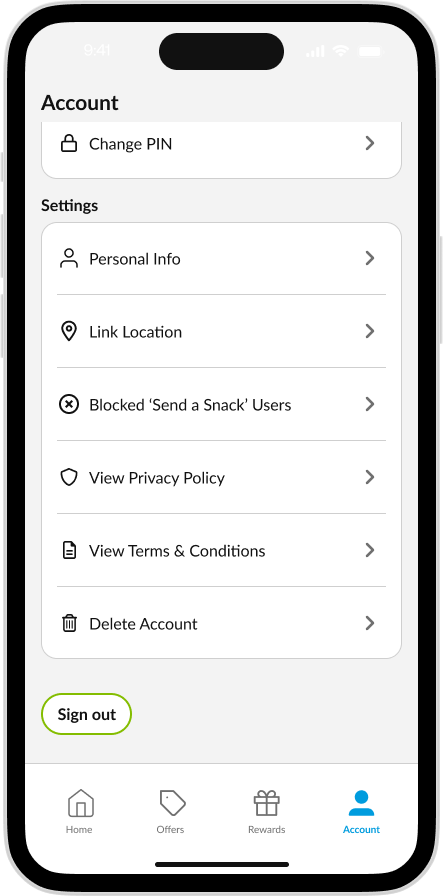CK App - Account Bottom