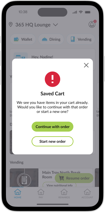 CK App - Saved Cart