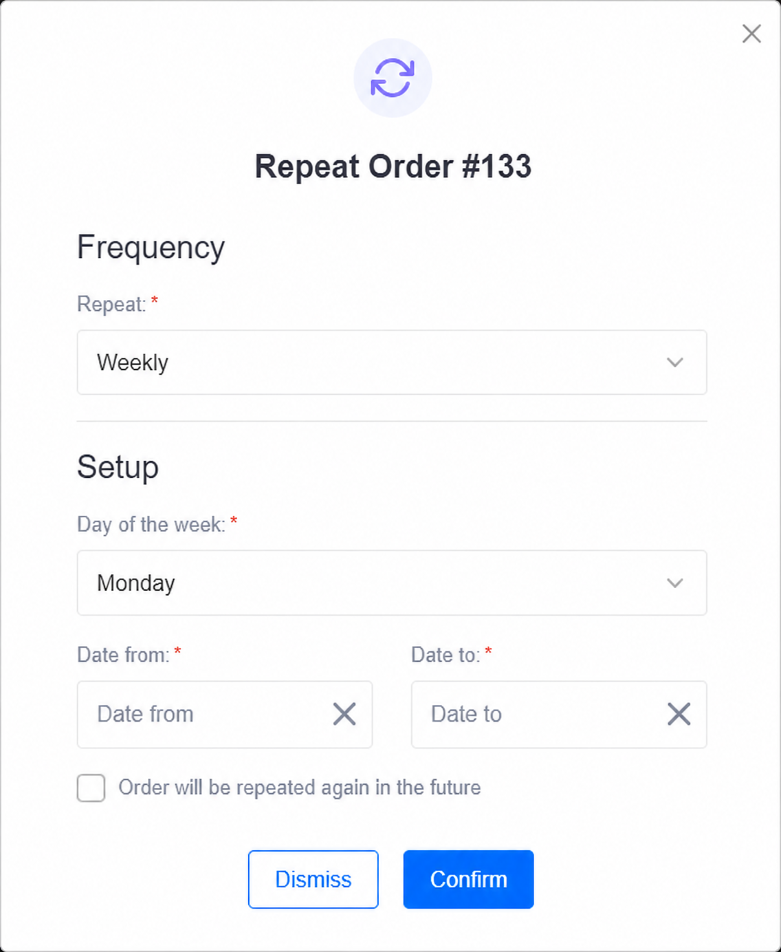 Spoonfed - Repeat Order Weekly