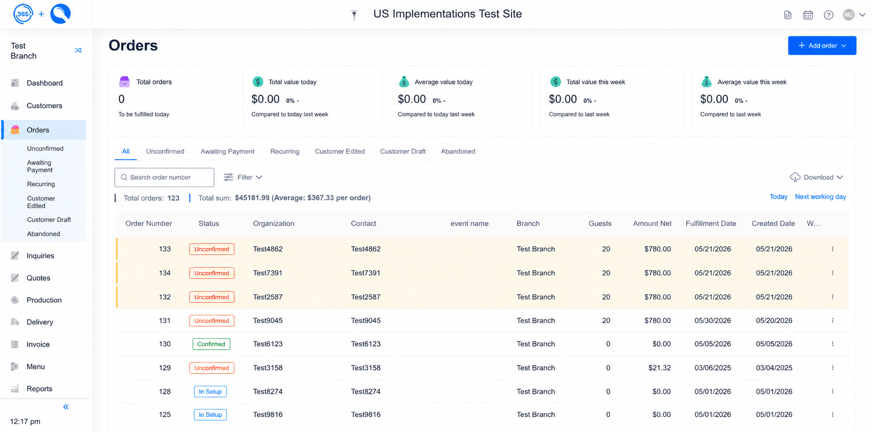 Spoonfed - Order Module