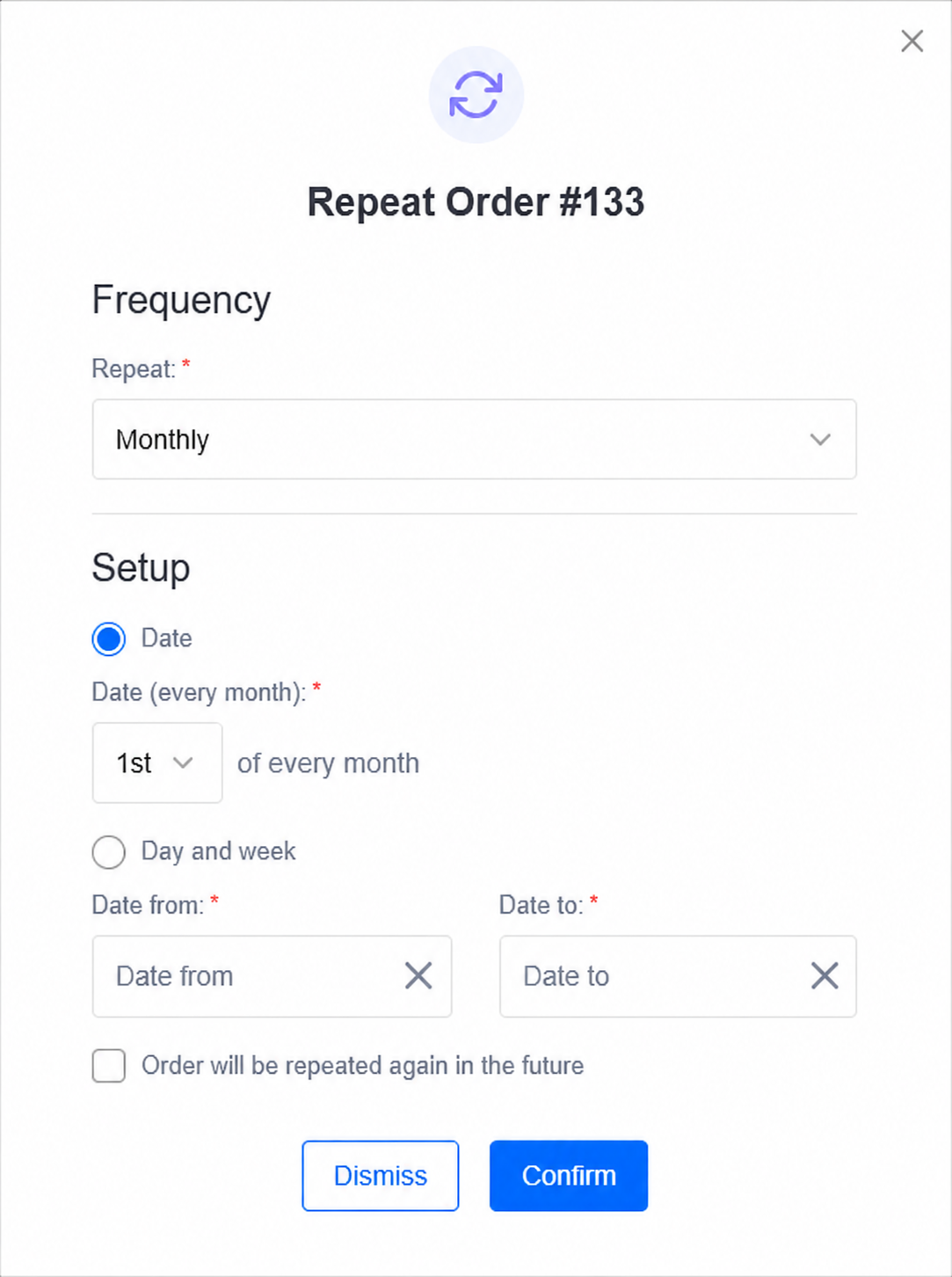 Spoonfed - Repeat Order Monthly