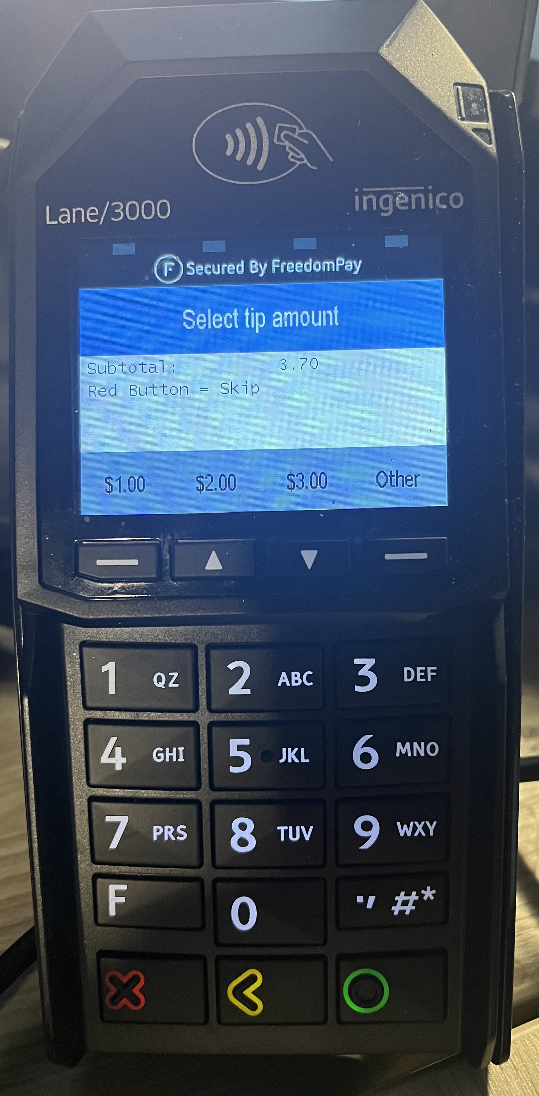 Dining - Tipping PIN Pad Dollar