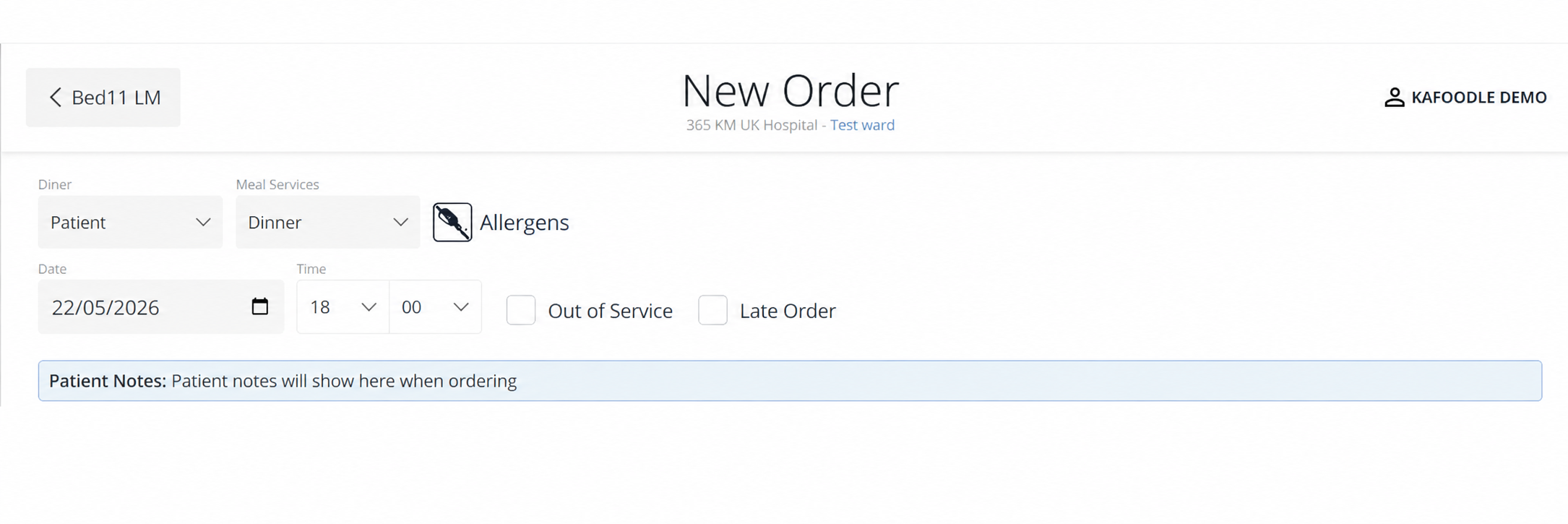 Kafoodle - ePMO Order Setup