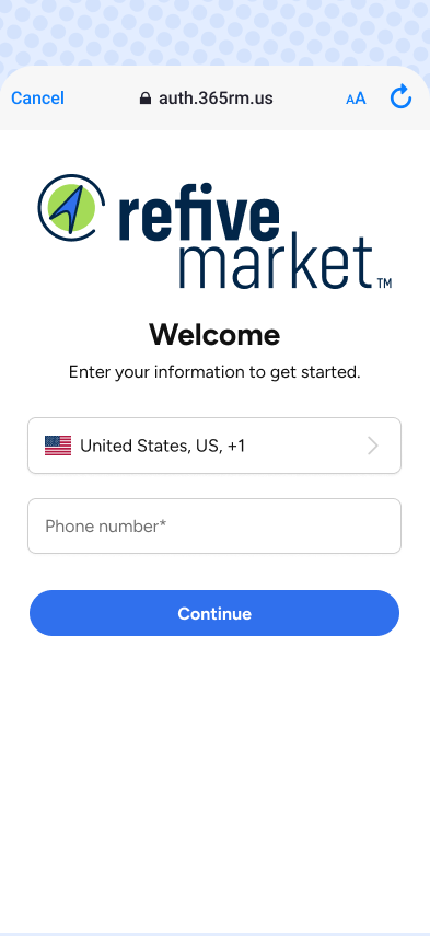 Refive - Login with Phone Number flow - image 3.png
